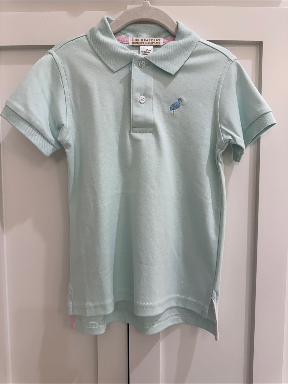 TBBC Prim & Proper Short Sleeve Polo in Sea Island Seafoam 3T NWT